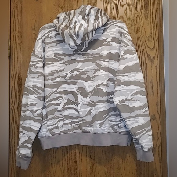 Puma Camo Camouflage Pullover Hoodie - Grey & White - EUC - Sz: XL - Picture 4 of 6